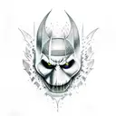 Gotham City on fire tattoo design idea