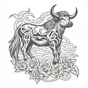 Kansas cattle ranch tattoo design idea