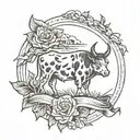 Kansas cattle ranch tattoo design idea