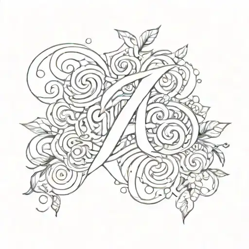 letters november rain  tattoo design idea