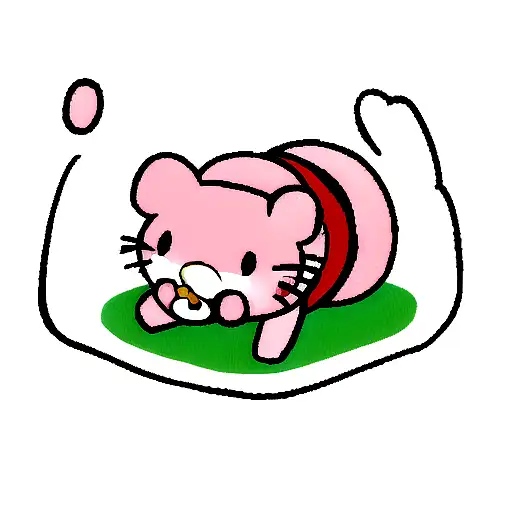 hello kitty eating cheer bear  tattoo design idea