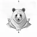 single pictures of jelly bean, Bear ears, page, bread  tattoo design idea