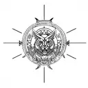 symbolizes courage, fearless, adventurous activities tattoo design idea