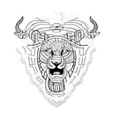 symbolizes courage, fearless, adventurous activities tattoo design idea