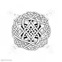 Celtic knotwork intertwined with a web design symbol tattoo design idea