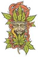 420 made out of weed tattoo design idea