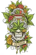 420 made out of weed tattoo design idea