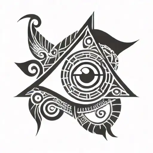 a girl have 3rd eye looking tattoo design idea
