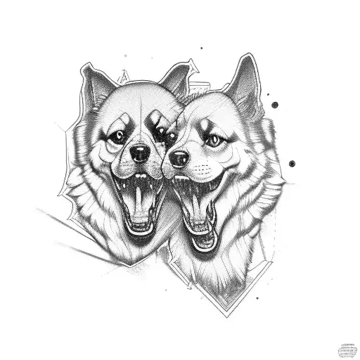 Cerberus oblique tattoo  tattoo design idea