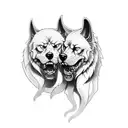 Cerberus oblique tattoo  tattoo design idea