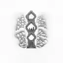 walking up the stairs to heaven  tattoo design idea