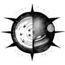 solar system  tattoo design idea