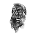 a lion with a sword tattoo design idea