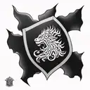 stark sigil on a shield   tattoo design idea