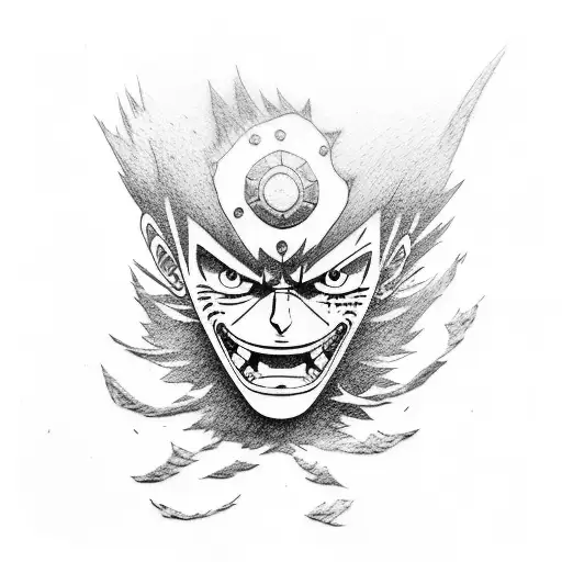 Luffy Gear 5 tattoo design idea