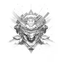 mecha creation of adam tattoo design idea