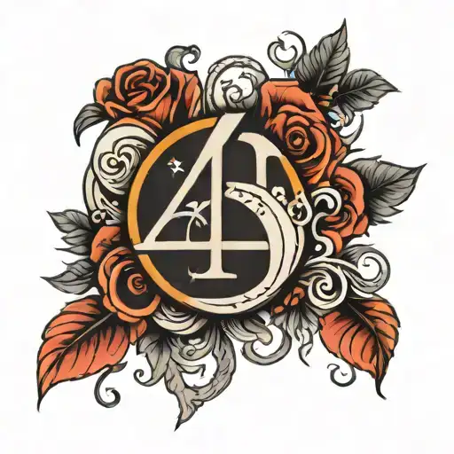 Roman numbers 444 tattoo design idea