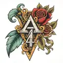 Roman numbers 444 tattoo design idea