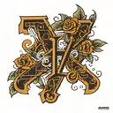 Roman numbers 444 tattoo design idea