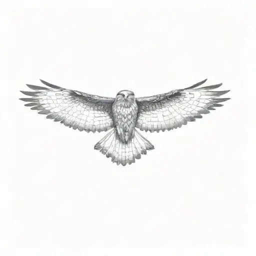 a red tailed hawk tattoo design idea