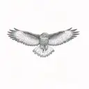 a red tailed hawk tattoo design idea