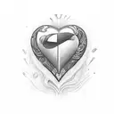 heart with initials: S,L,J,M tattoo design idea