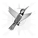 woodpecker tattoo design idea