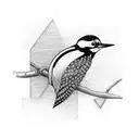 woodpecker tattoo design idea