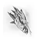 hand open tattoo design idea