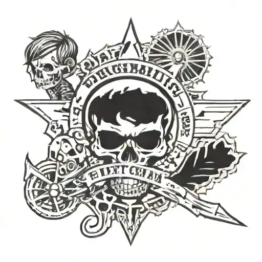 Punkband named Dirty Cream tattoo design idea