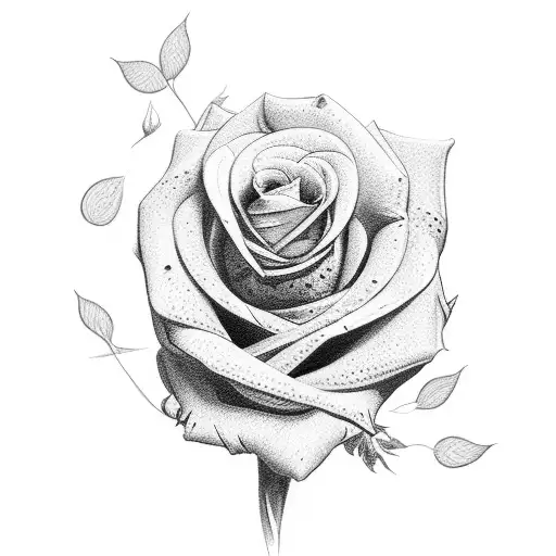 A money maker's hand holding a bouquet of roses and cash tattoo design idea