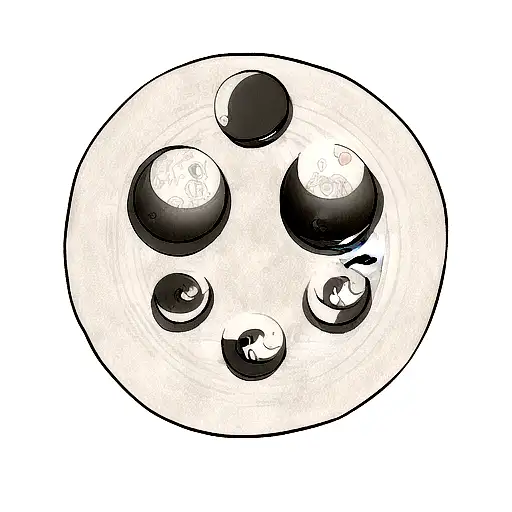 moon phases tattoo design idea