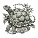 tortoise tree of life with intricate tattoo design idea