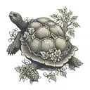 tortoise tree of life with intricate tattoo design idea