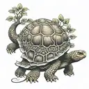 tortoise tree of life with intricate tattoo design idea