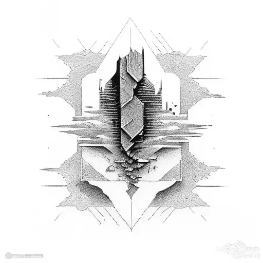 earthquake tattoo design idea