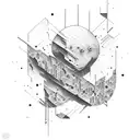earthquake tattoo design idea