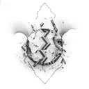 earthquake tattoo design idea