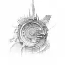 earthquake tattoo design idea