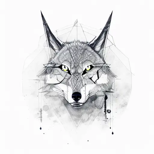 warrior motivated traveling lone wolf tattoo design idea