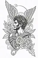 POSIDEn and Apollo greek god tattoo design idea