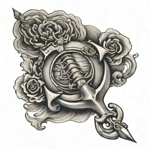 seaman anchor ocean tattoo design idea