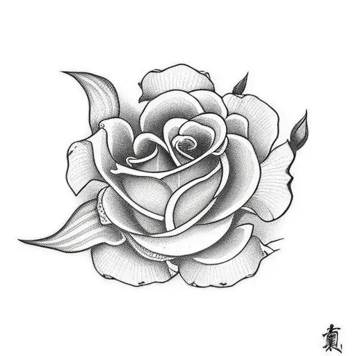 dagger with rose and tulip wrapping around tattoo design idea