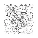 rain in outer space tattoo design idea
