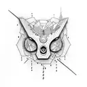 rain in outer space tattoo design idea