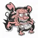 courage the cowardly dog half takes a little courage  tattoo design idea