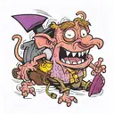 courage the cowardly dog half takes a little courage  tattoo design idea