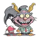 courage the cowardly dog half scared half happy tattoo design idea