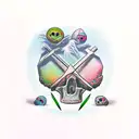 simple tombstone  tattoo design idea