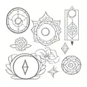 body chakra symbols tattoo design idea